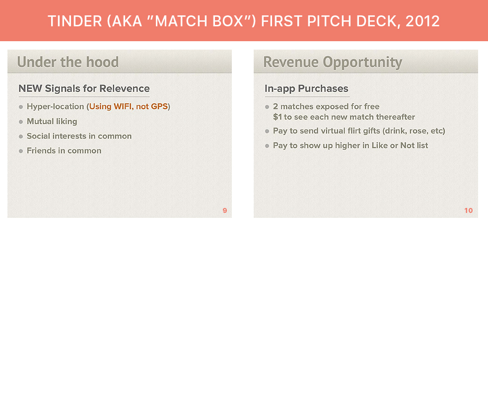 Tinder First Pitch Deck (