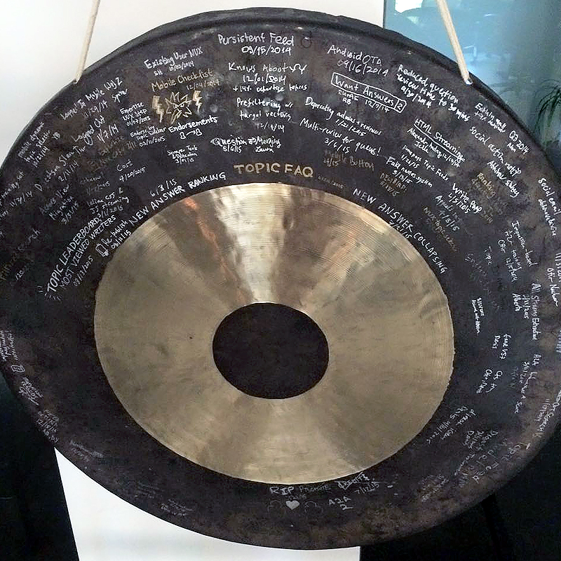 The 'New Features Gong' In Quora's Office
